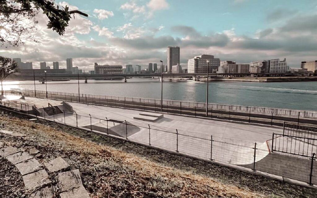 Kotoku Yumenoshima Skatepark In Tokyo